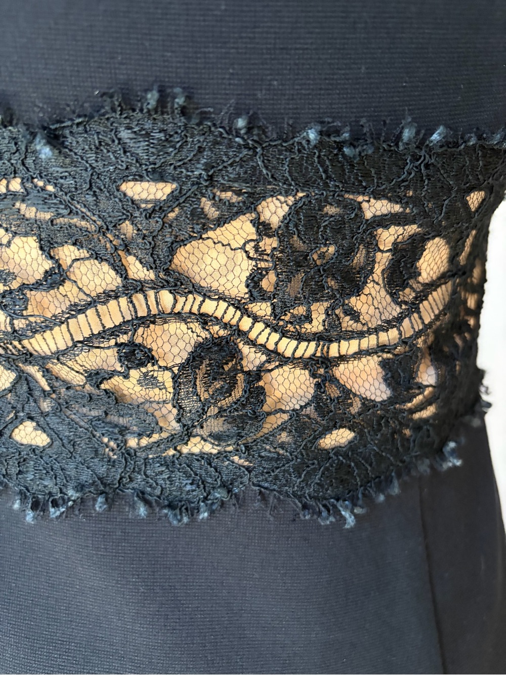 Authentic Emilio Pucci 31R135 Lace Waist Midi Dress Black Size 6 - Picture 5 of 8